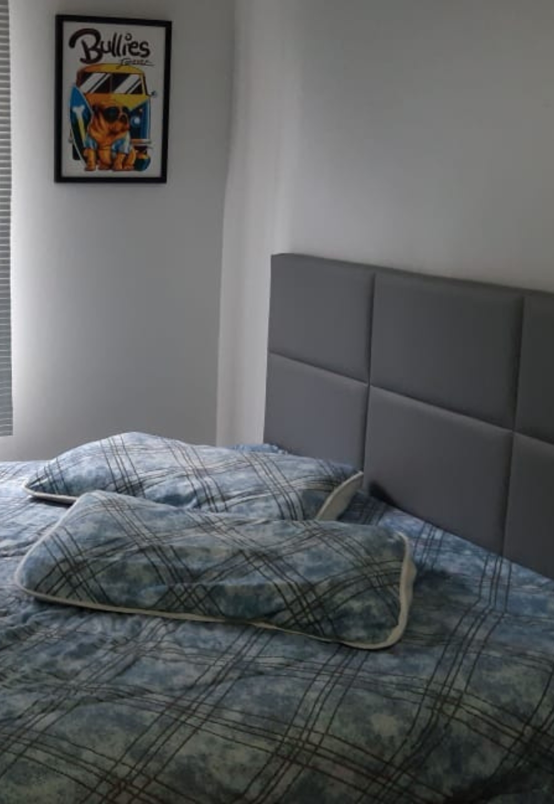 Cabeceira Estofada King 6 Blocos Não é Segredo Facto Cinza Escuro 195x60