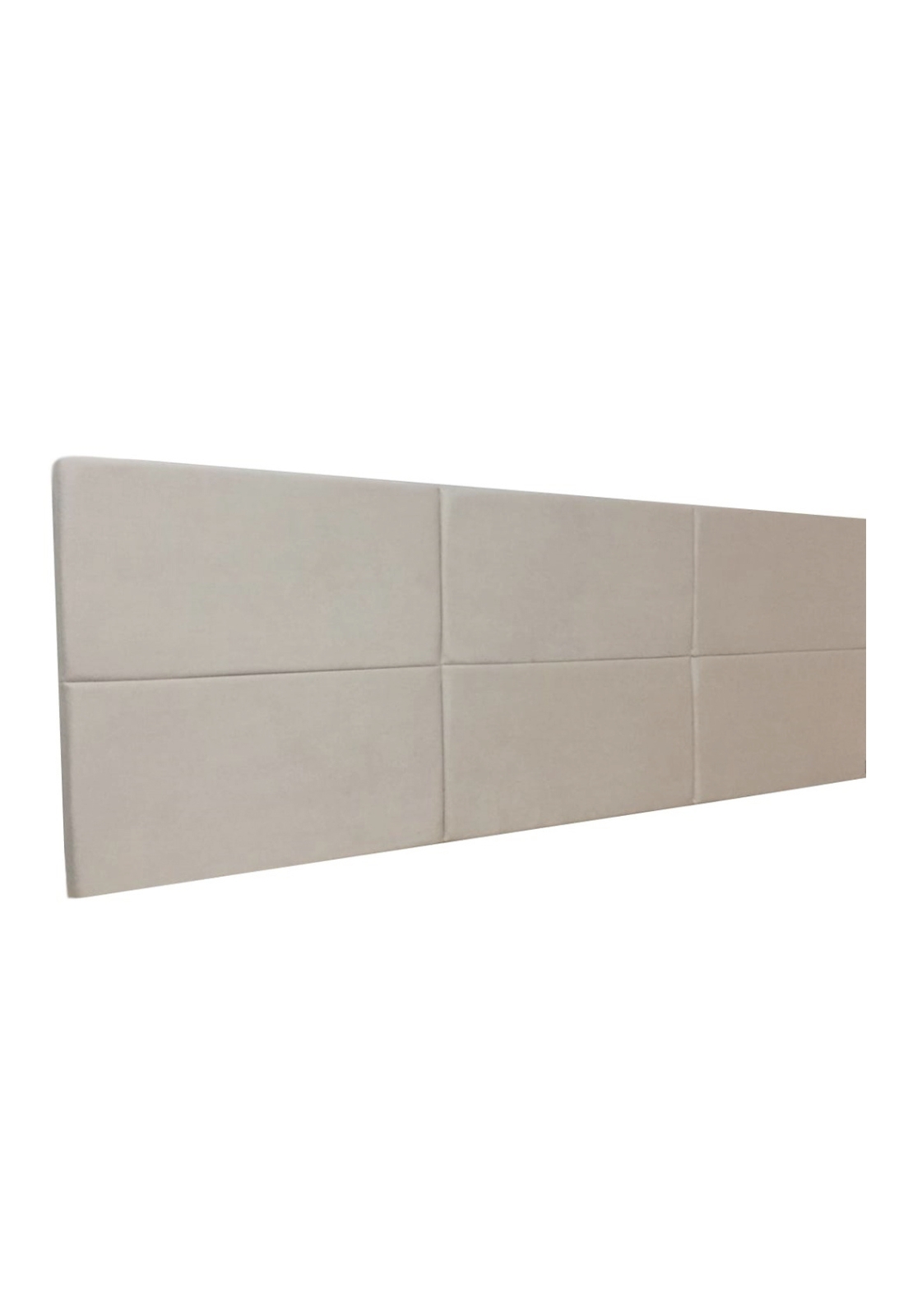 Cabeceira Estofada King 6 Blocos Não é Segredo Suede Amassado Bege Claro 195x60