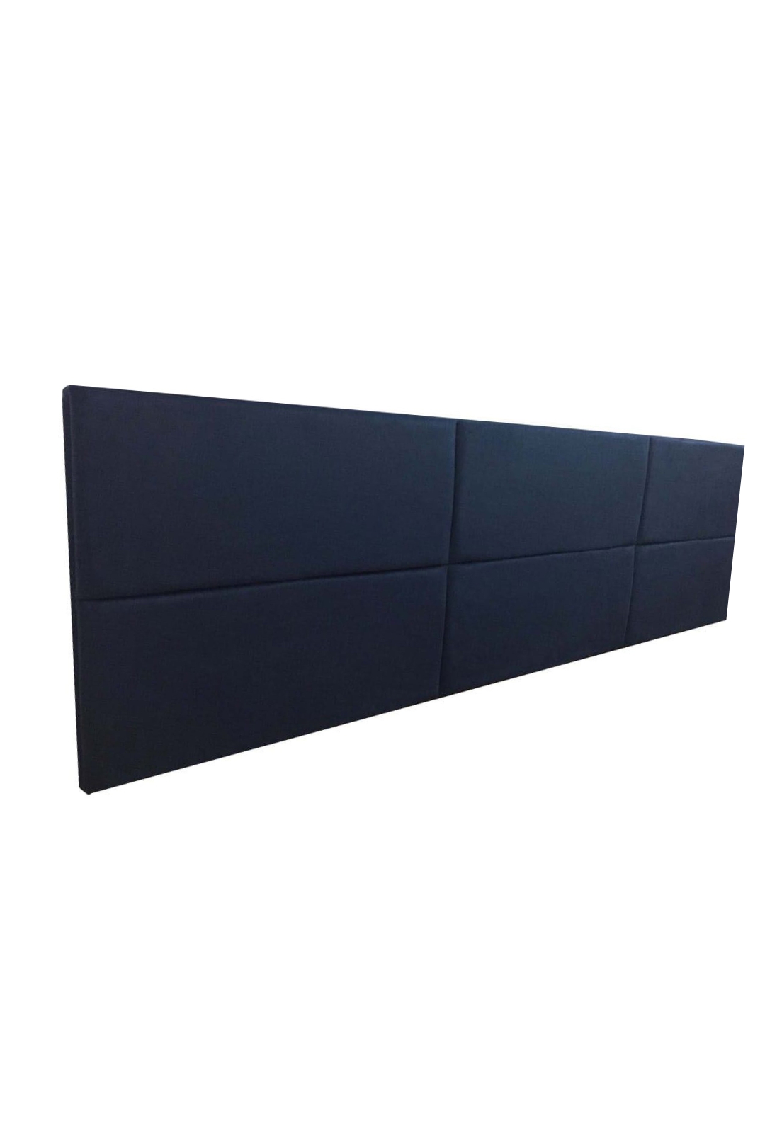 Cabeceira Estofada King 6 Blocos Não é Segredo Suede Liso Azul Marinho 195x60