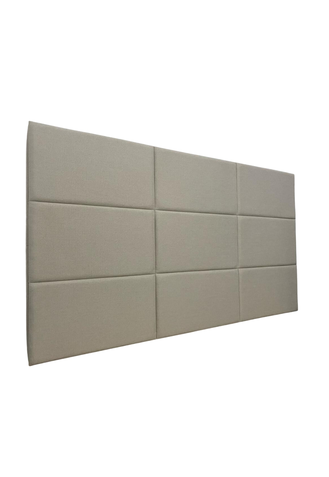 Cabeceira Estofada King 9 Blocos Não é Segredo Linho Cru 195x90
