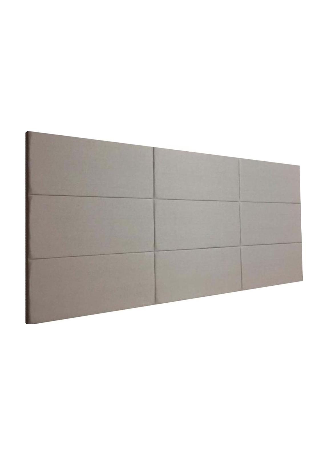 Cabeceira Estofada King 9 Blocos Não é Segredo Suede Liso Bege 195x90