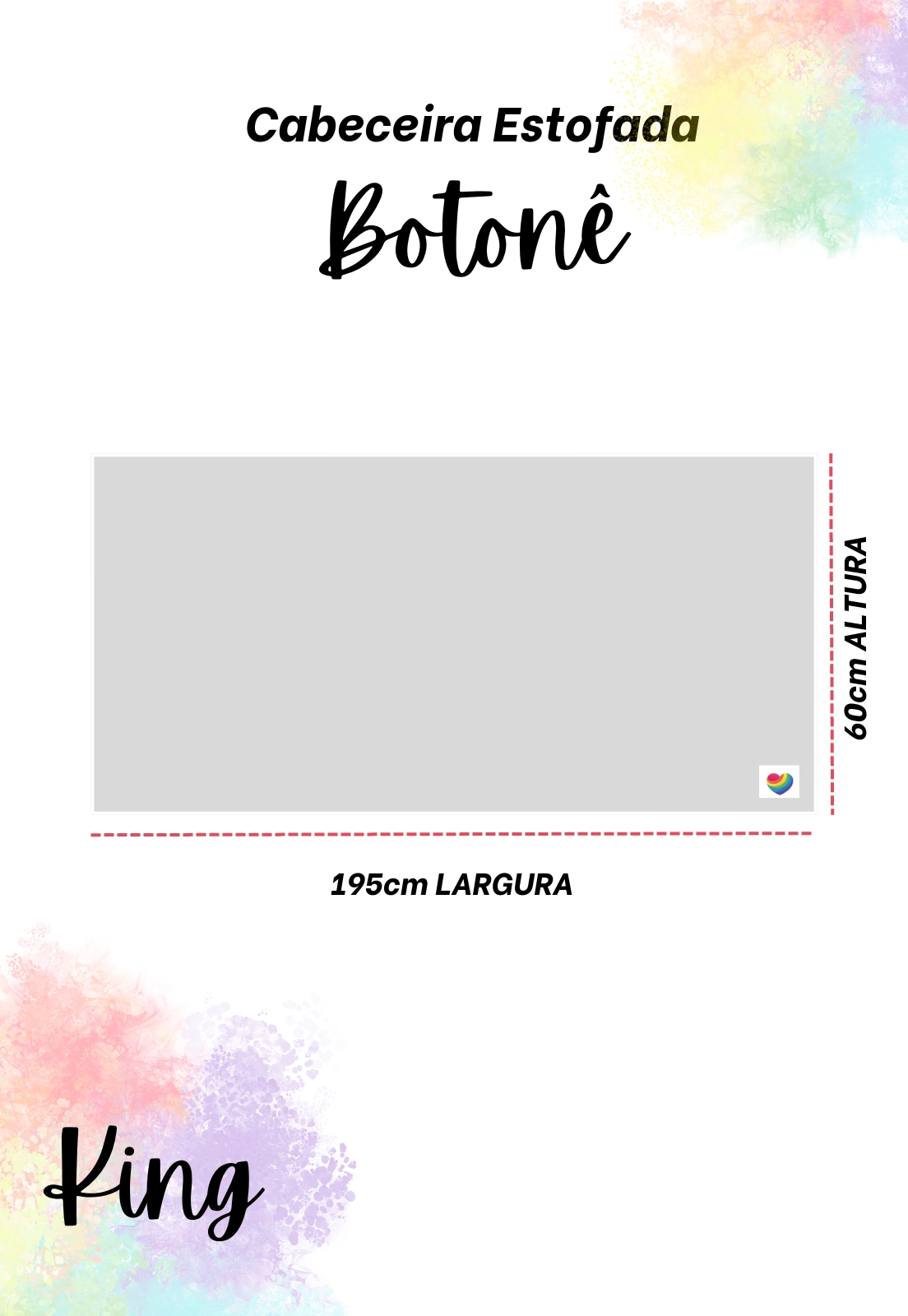 Cabeceira Estofada King Botonê Não é Segredo Linho Palha 195x60