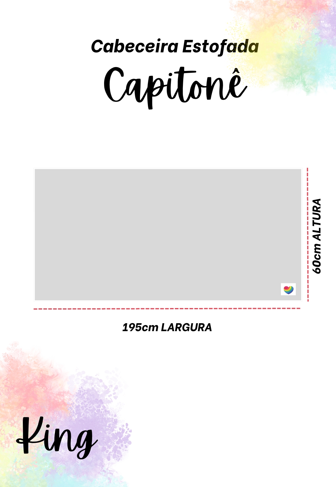 Cabeceira Estofada King Capitonê Não é Segredo Linho Cinza 195x60