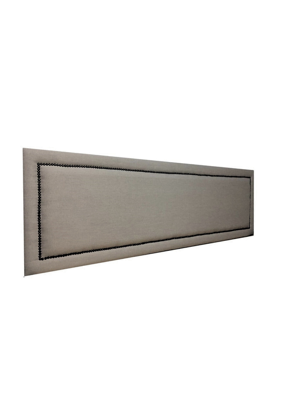 Cabeceira Estofada King Tachas Não é Segredo Linho Palha 195x60