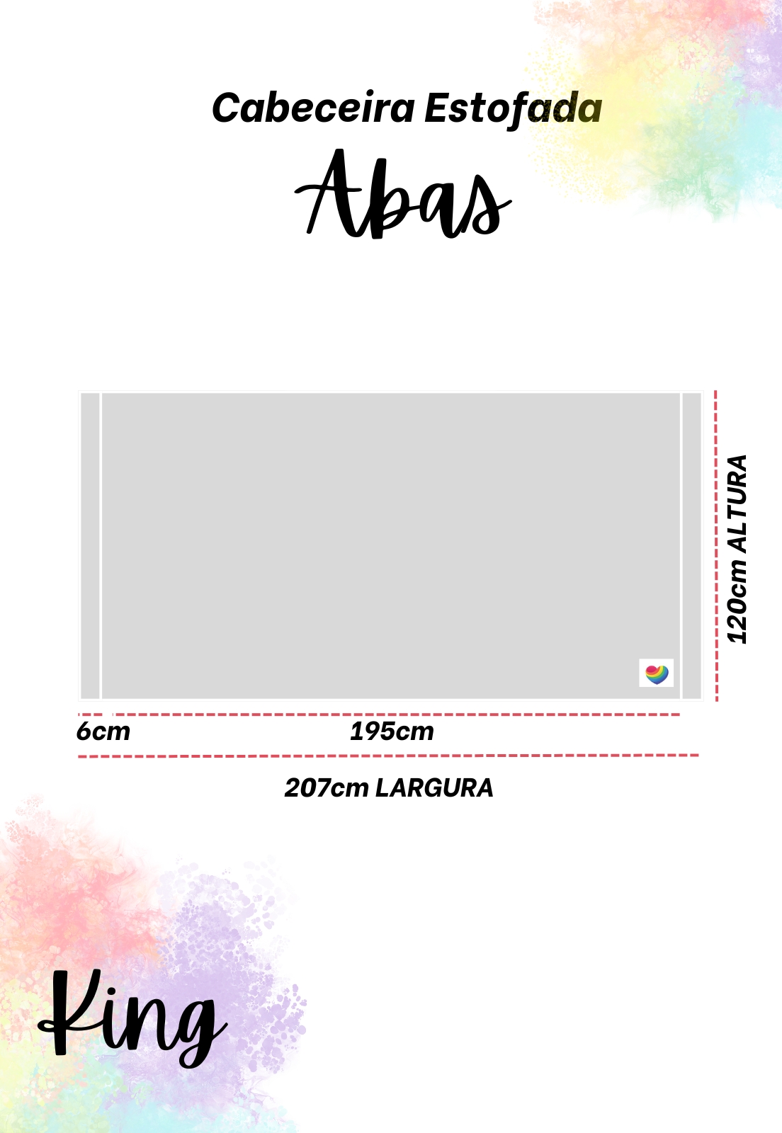 Cabeceira Estofada King com Abas Não é Segredo Linho Cinza Clarinho 209x120