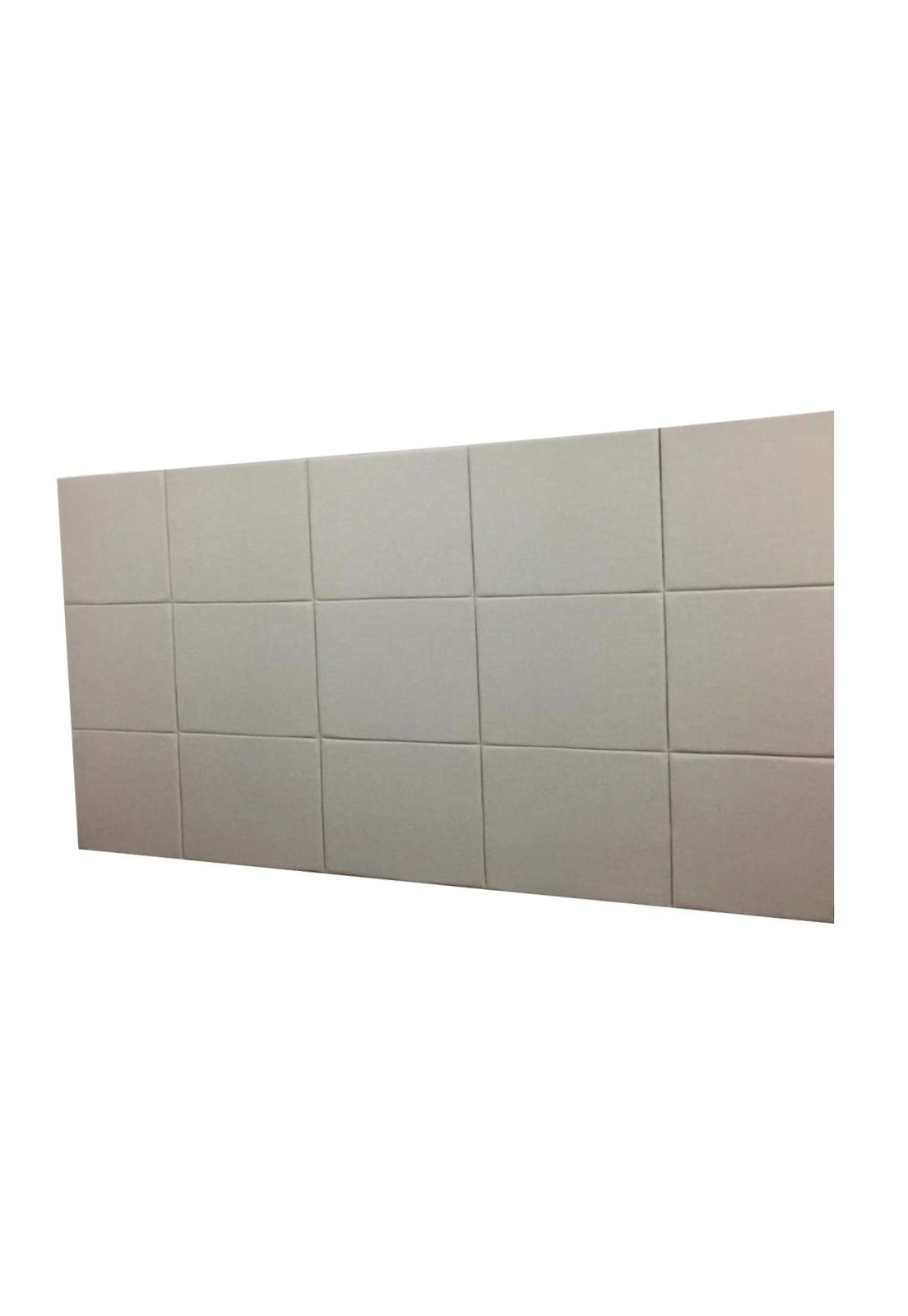 Cabeceira Estofada Queen 15 Blocos Não é Segredo Linho Cru 160x90