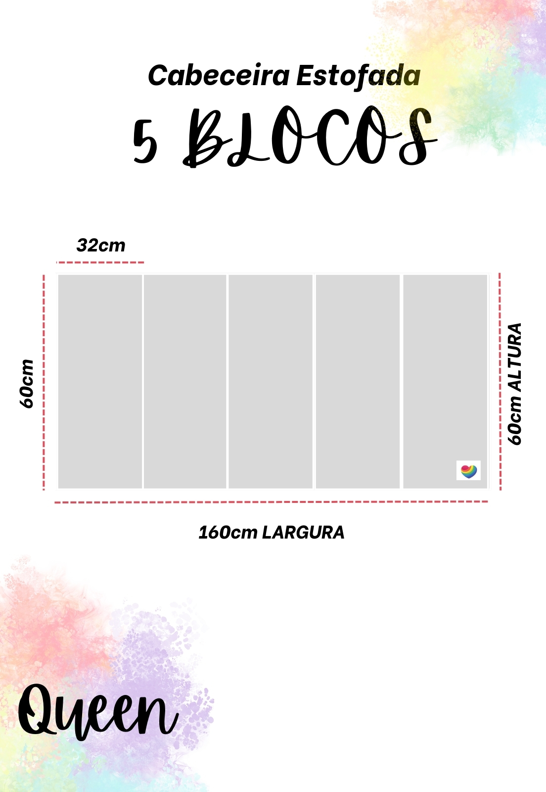 Cabeceira Estofada Queen 5 Blocos Não é Segredo Courvin Verde 160x60
