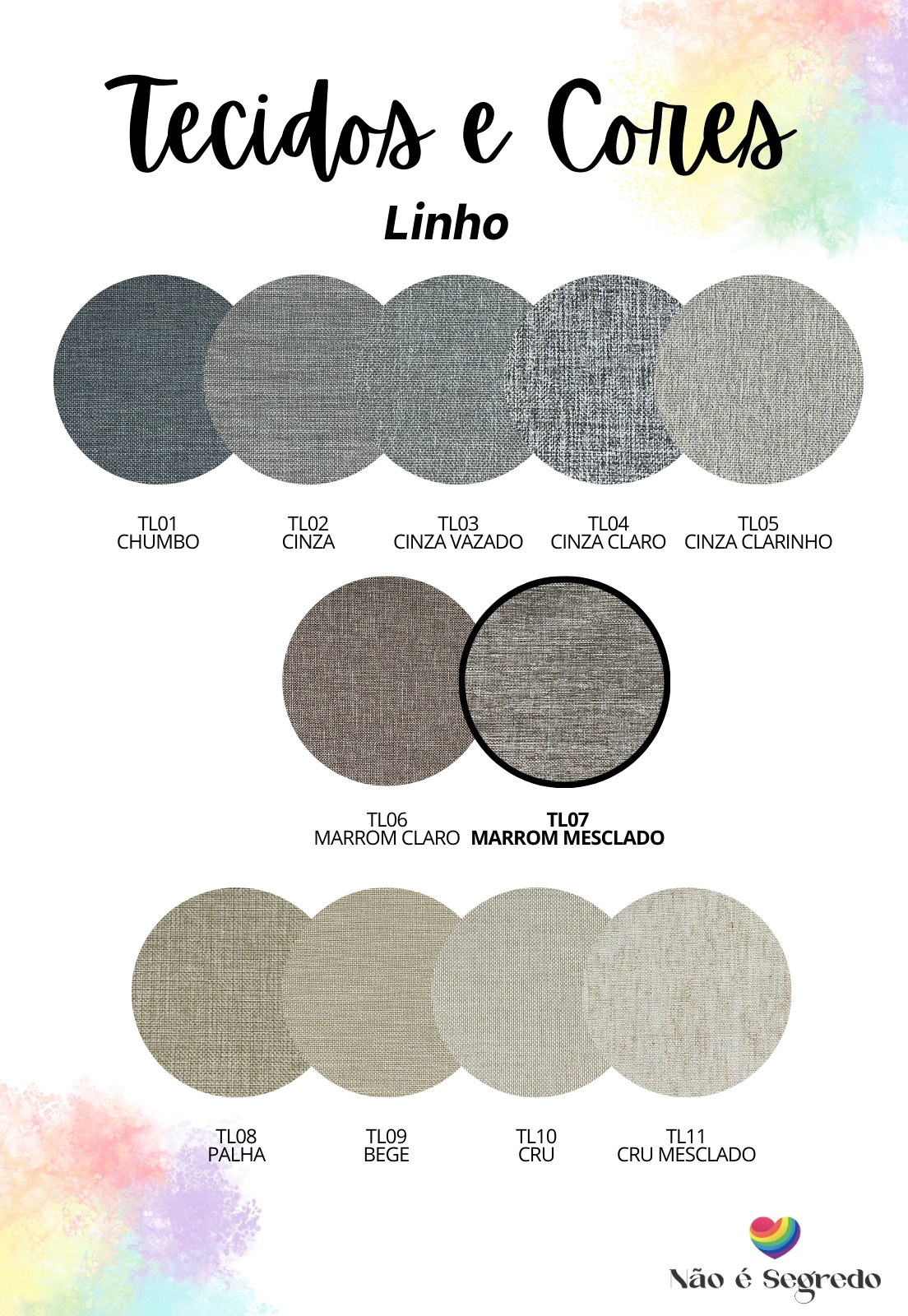 Cabeceira Estofada Queen 6 Blocos Não é Segredo Linho Marrom Mesclado 160x60
