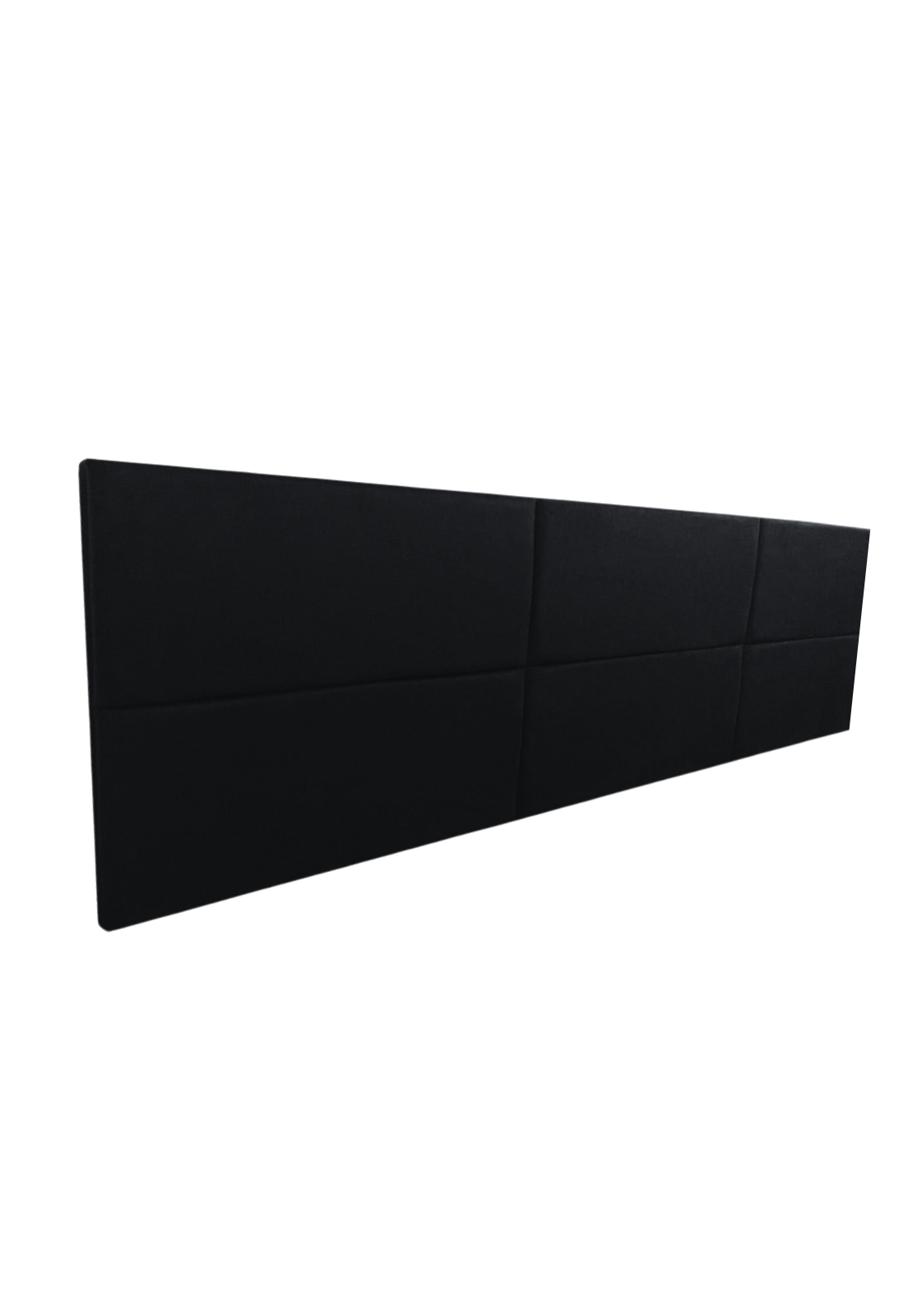 Cabeceira Estofada Queen 6 Blocos Não é Segredo Suede Amassado Preto 160x60