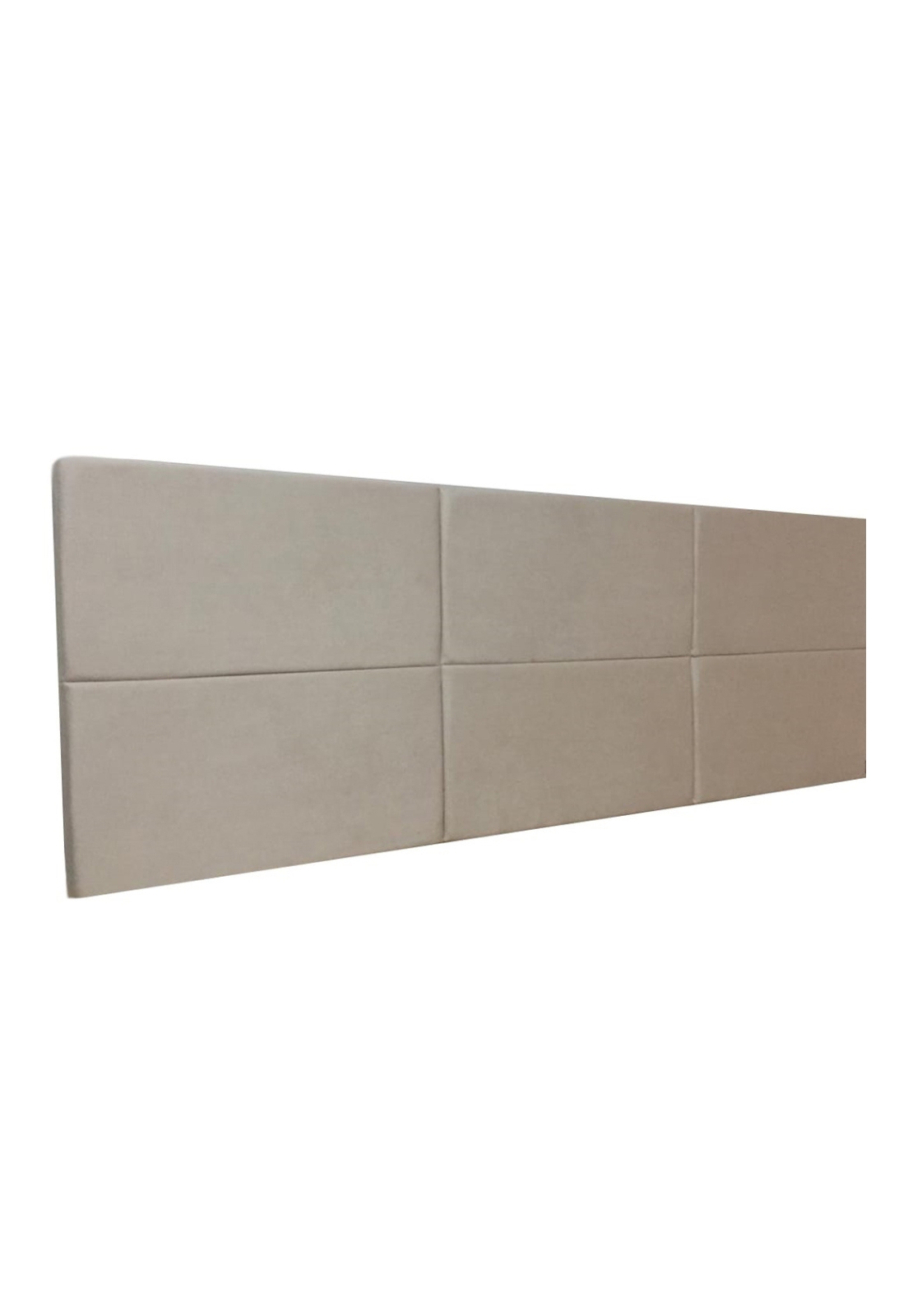 Cabeceira Estofada Queen 6 Blocos Não é Segredo Suede Liso Bege 160x60