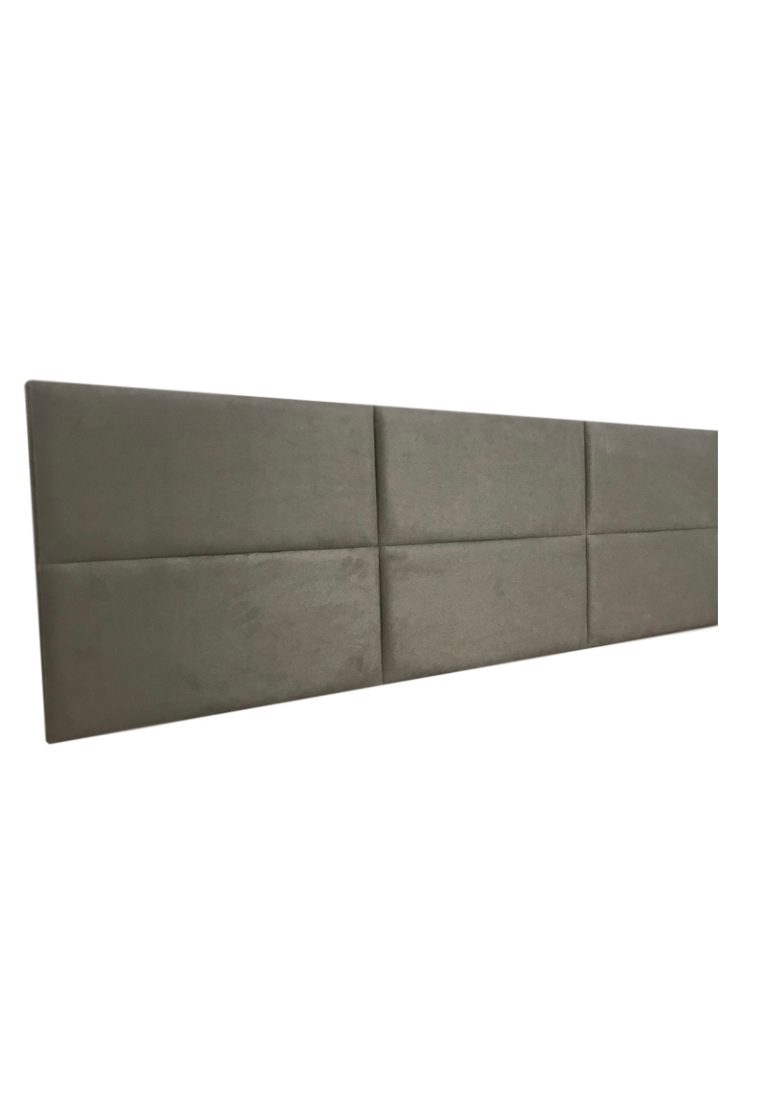 Cabeceira Estofada Queen 6 Blocos Não é Segredo Suede Liso Marrom Claro 160x60