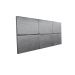 Cabeceira Estofada Queen 6 Blocos Não é Segredo Veludo Cristal Cinza 160x60