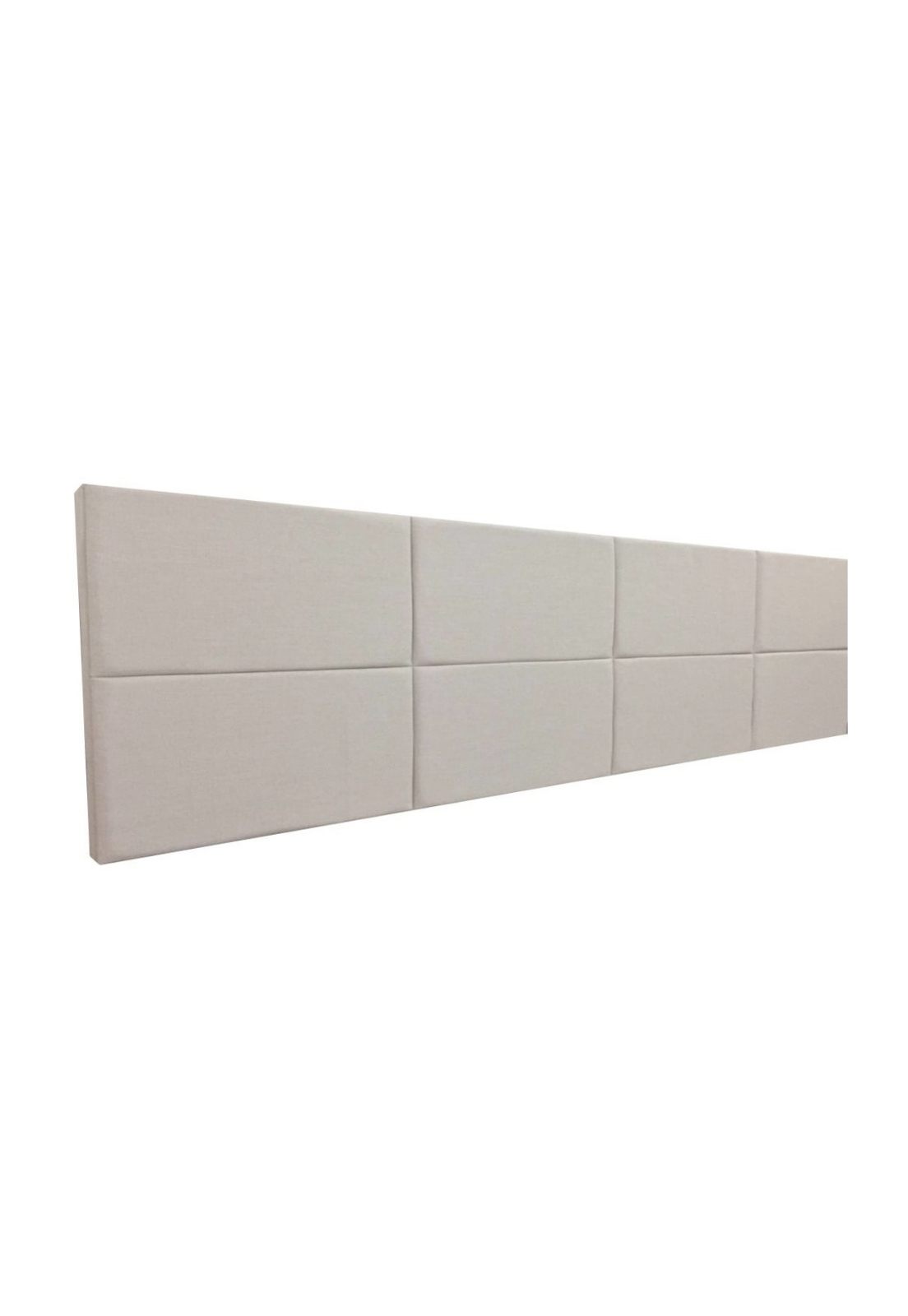 Cabeceira Estofada Queen 8 Blocos Não é Segredo Linho Cru Mesclado 160x60