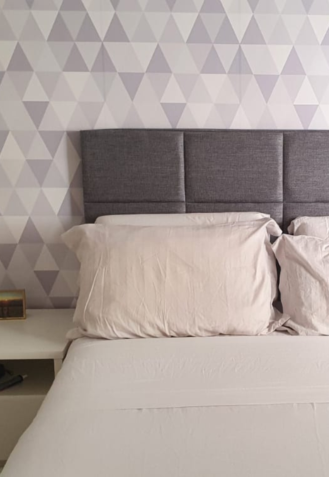 Cabeceira Estofada Queen 8 Blocos Não é Segredo Veludo Austin Cinza 160x60