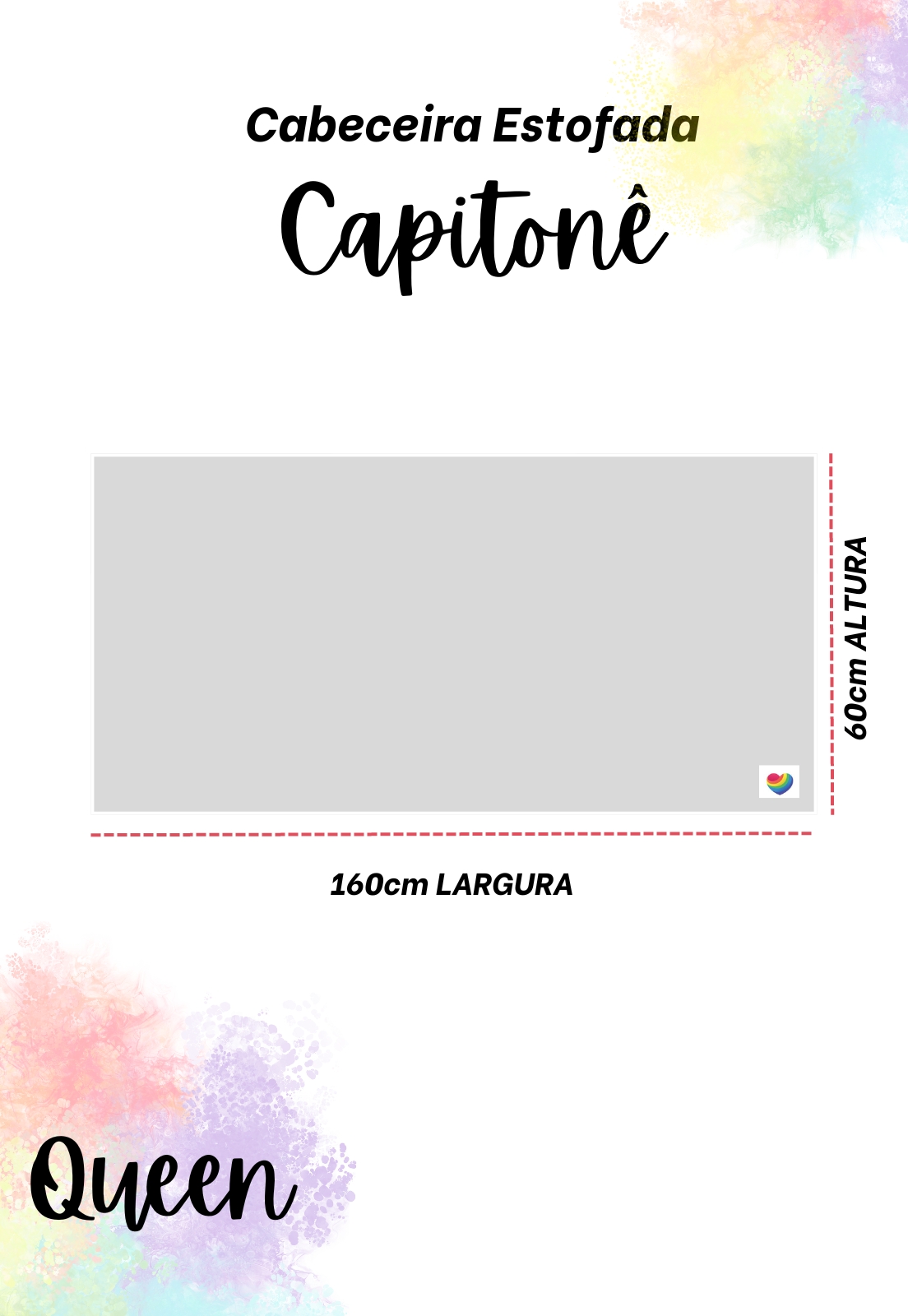 Cabeceira Estofada Queen Capitonê Não é Segredo Linho Chumbo 160x60