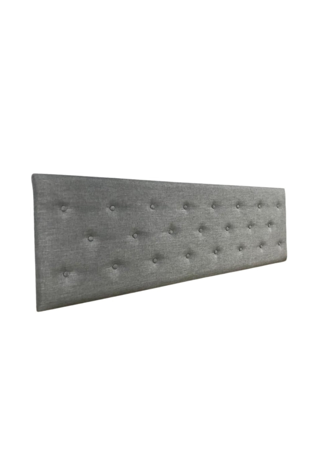 Cabeceira Estofada Queen Capitonê Não é Segredo Linho Cinza 160x60