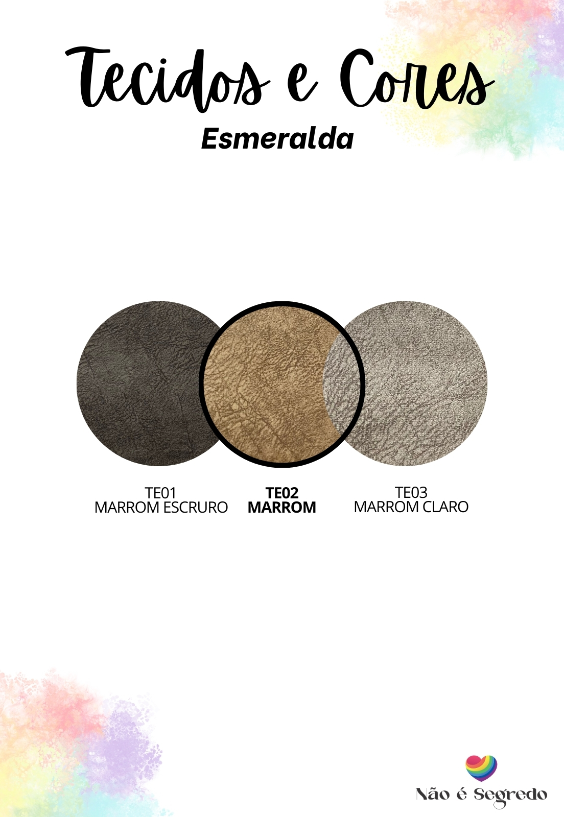 Cabeceira Estofada Queen Orgânica Não é Segredo Esmeralda Marrom 160x120