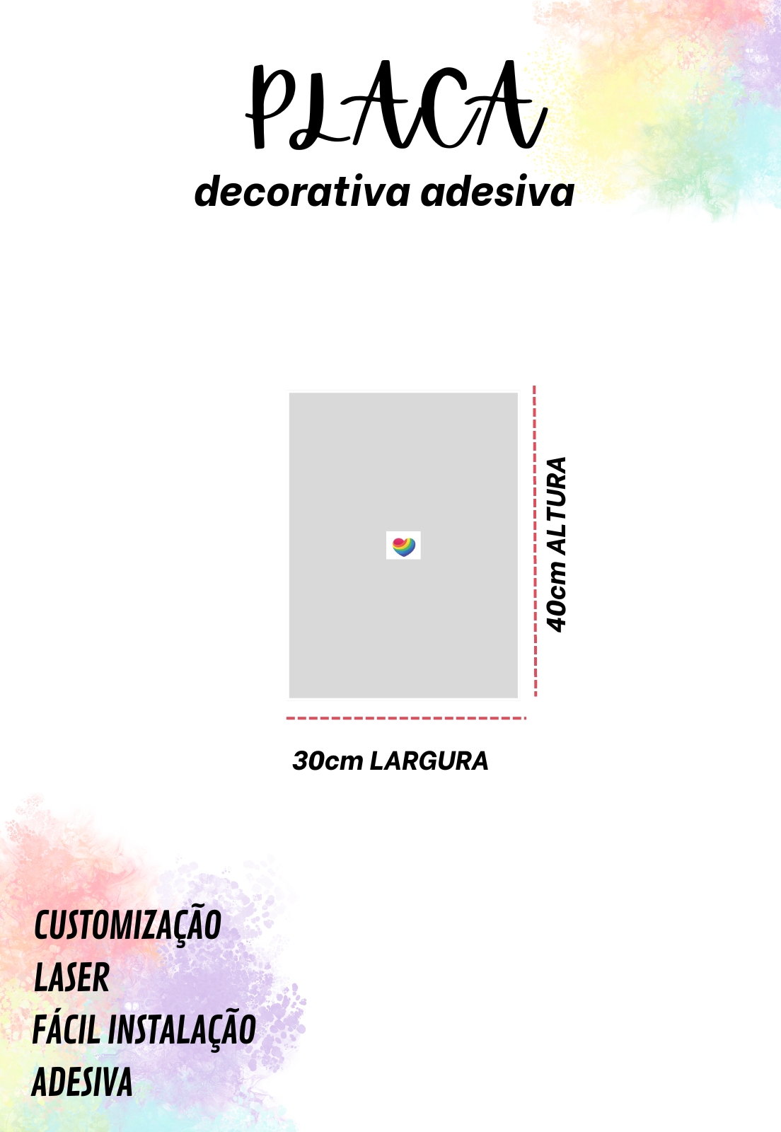 Placa Decorativa Adesiva Não é Segredo Roda MDF 30x40 NS0402