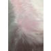 Puff Pé Palito Quadrado Não é Segredo Astracan Pelúcia Rosa Pés Branco 40x45