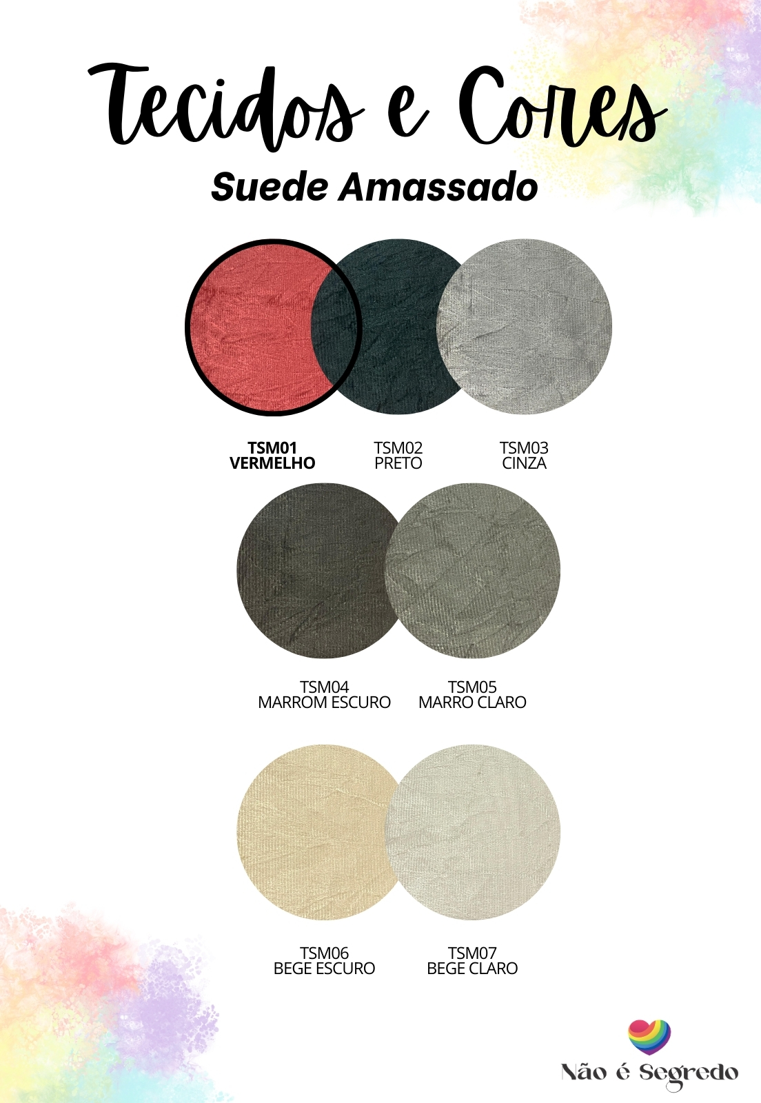 Puff Pé Palito Quadrado Não é Segredo Suede Amassado Vermelho 40x45