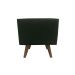 Puff Pé Palito Quadrado Não é Segredo Suede Animale Preto 40x45