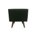 Puff Pé Palito Quadrado Não é Segredo Veludo Preto 40x45