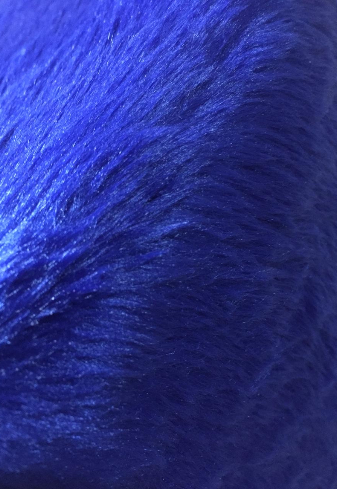 Puff Pé Palito Redondo Não é Segredo Astracan Pelúcia Azul 40x45