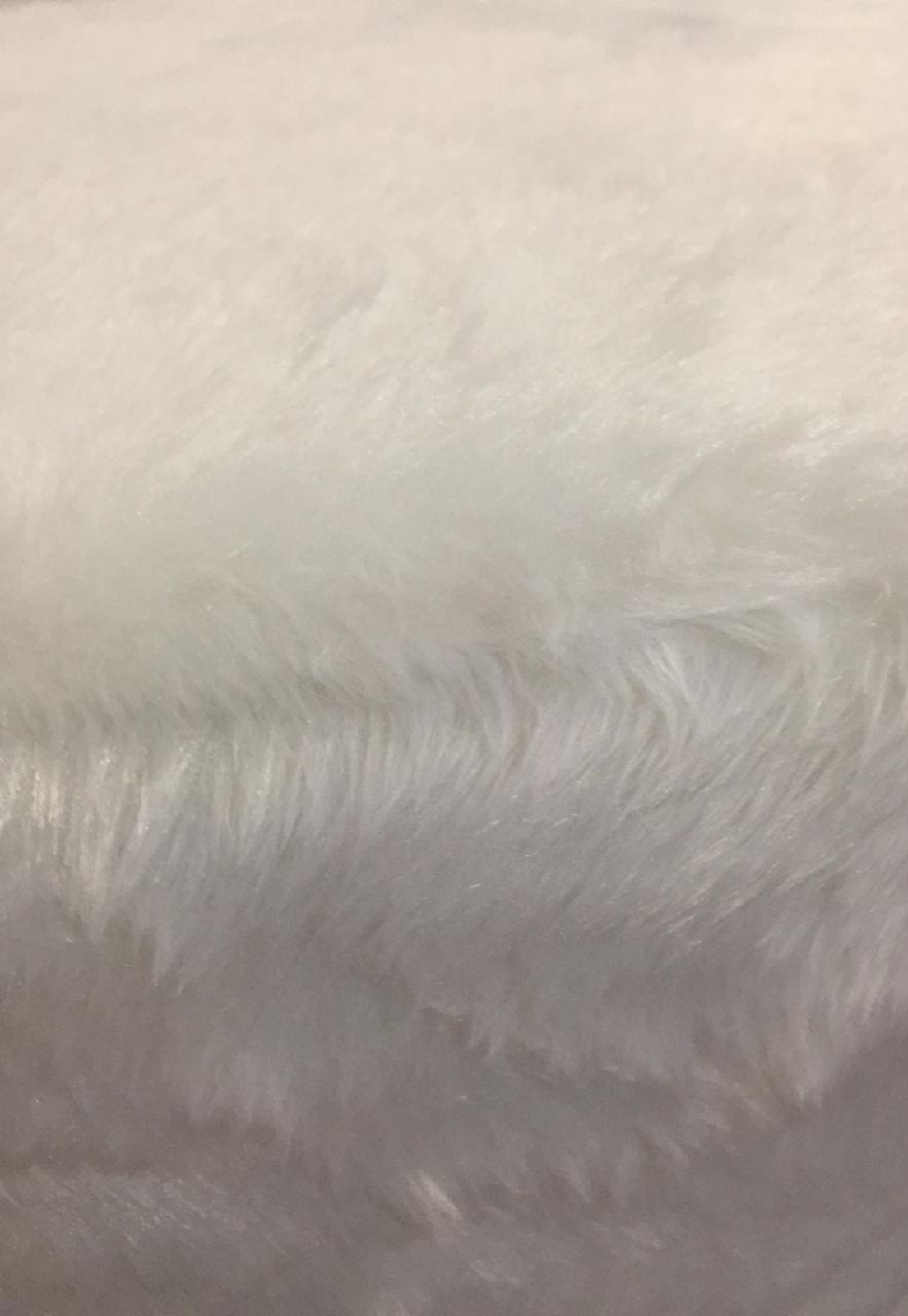 Puff Pé Palito Redondo Não é Segredo Astracan Pelúcia Branco Pés Branco 40x45