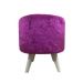 Puff Pé Palito Redondo Não é Segredo Astracan Pelúcia Roxo 40x45