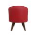 Puff Pé Palito Redondo Não é Segredo Courvin Vermelho 40x45