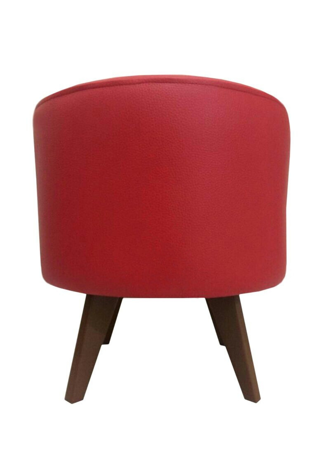 Puff Pé Palito Redondo Não é Segredo Courvin Vermelho 40x45