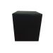 Puff Quadrado Não é Segredo Suede Amassado Preto Pé Fixo 40x45 NSPQ02TSM-F