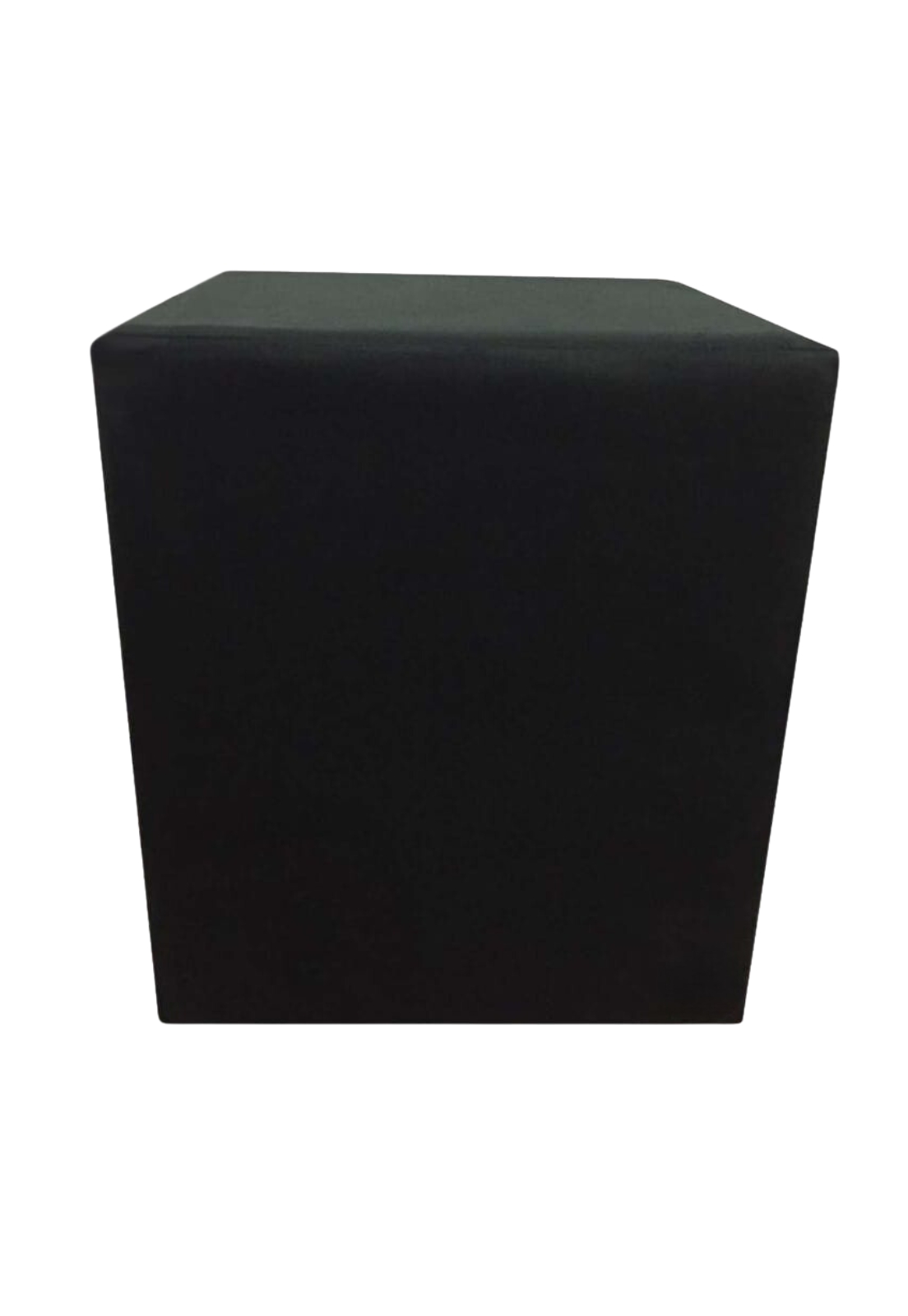 Puff Quadrado Não é Segredo Suede Amassado Preto Pé Fixo 40x45 NSPQ02TSM-F