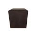 Puff Quadrado Não é Segredo Suede Liso Marrom Escuro Rodinha 40x45 NSPQ09TSL-R
