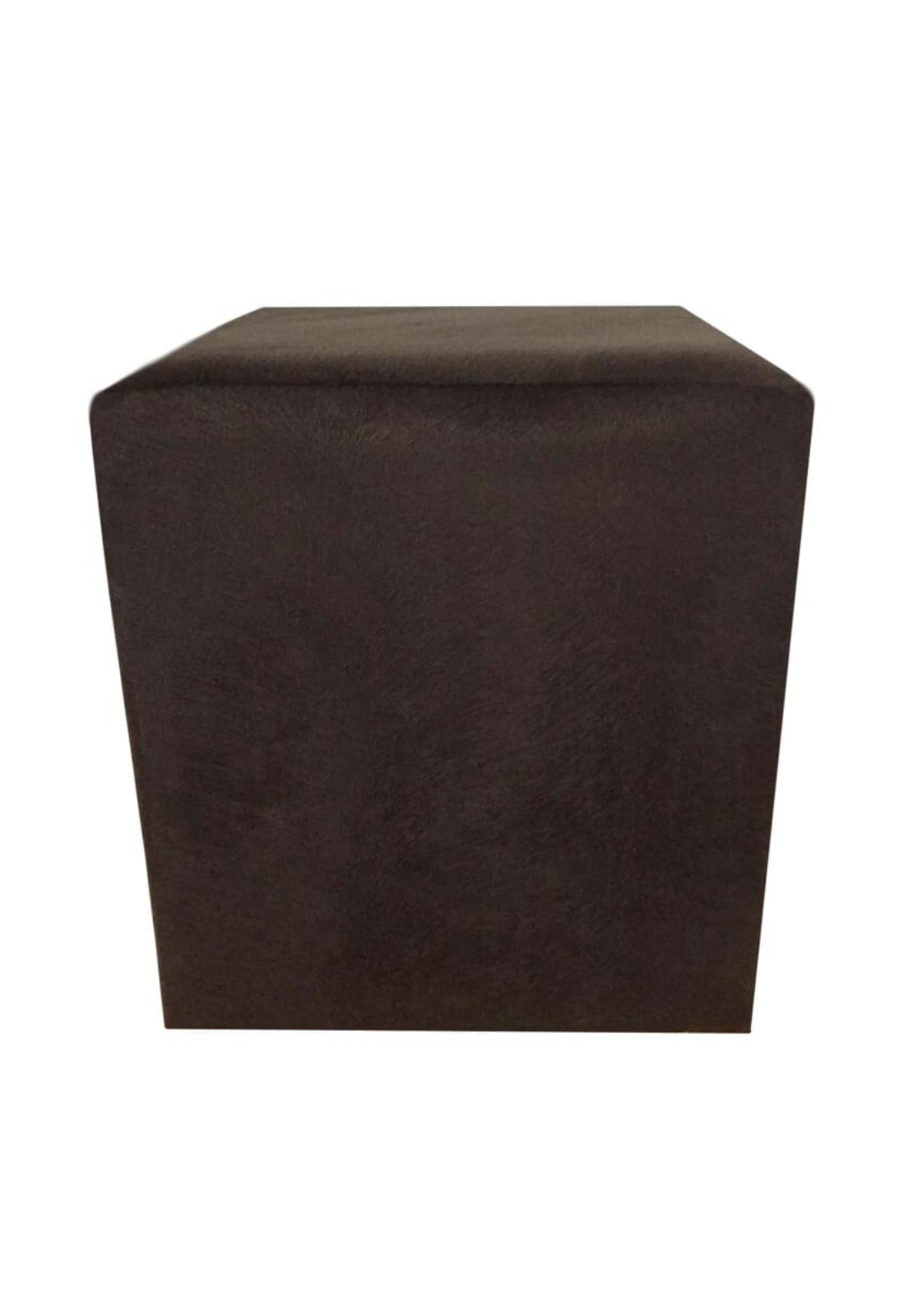 Puff Quadrado Não é Segredo Suede Liso Marrom Escuro Rodinha 40x45 NSPQ09TSL-R