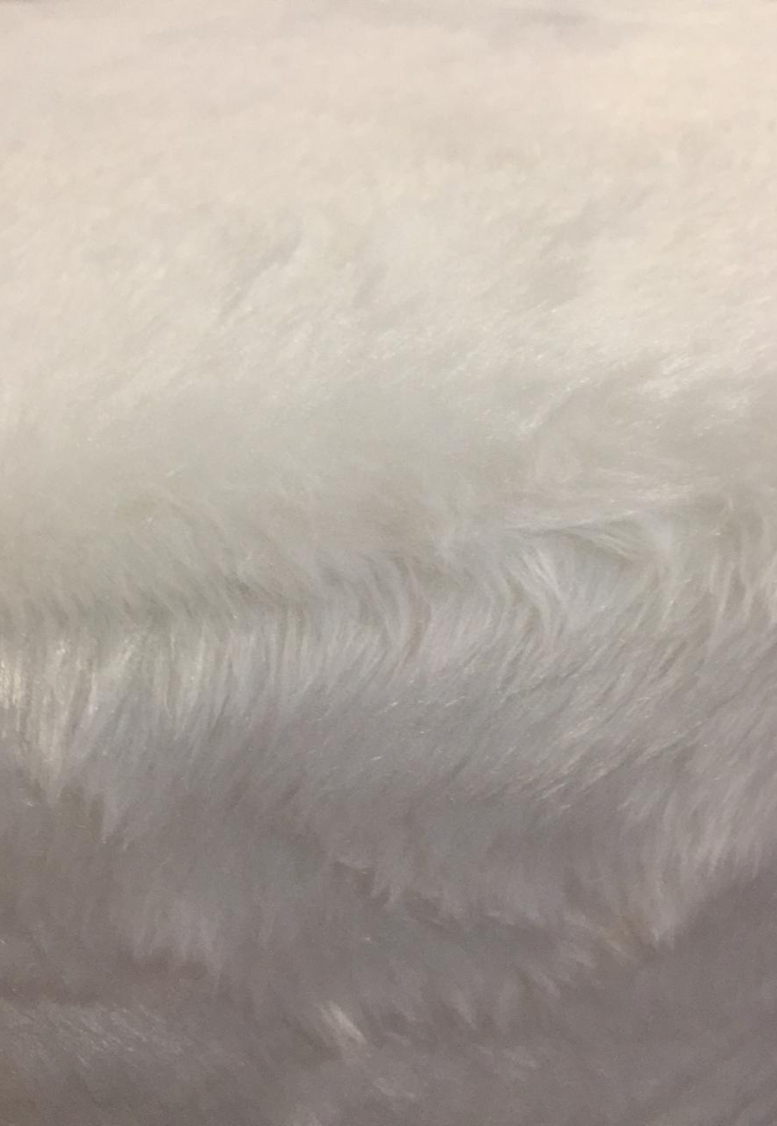Puff Redondo Não é Segredo Astracan Pelúcia Branco Pé Fixo 40x45 NSPR07TA-F