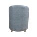 Puff Redondo Não é Segredo Linho Cinza Rodinha 40x45 NSPR02L-R