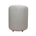 Puff Redondo Não é Segredo Linho Cru Mesclado Rodinha 40x45 NSPR11L-R
