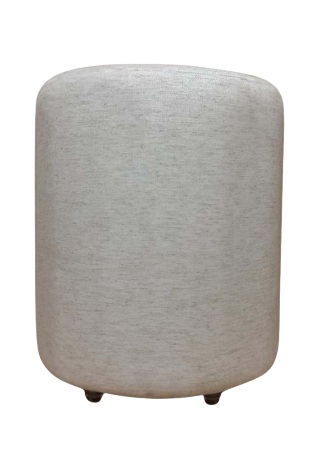 Puff Redondo Não é Segredo Linho Cru Mesclado Rodinha 40x45 NSPR11L-R
