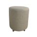 Puff Redondo Não é Segredo Linho Palha Rodinha 40x45 NSPR08L-R