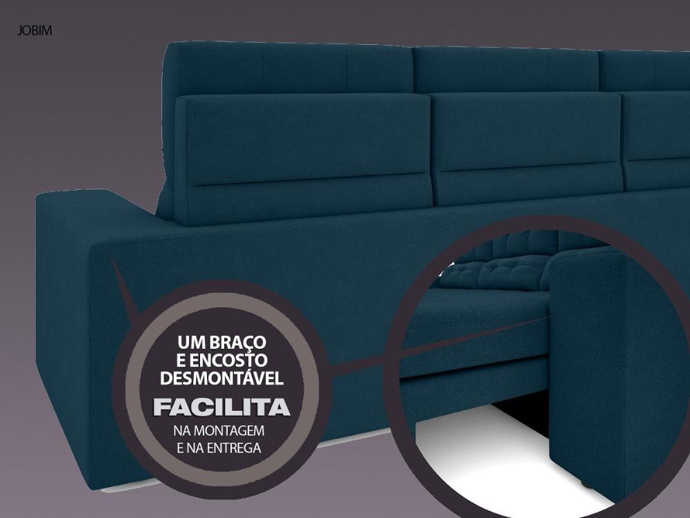 Sofá 4 Lugares Net Jobim Assento Retrátil e Reclinável Royal 2,30m (L)
