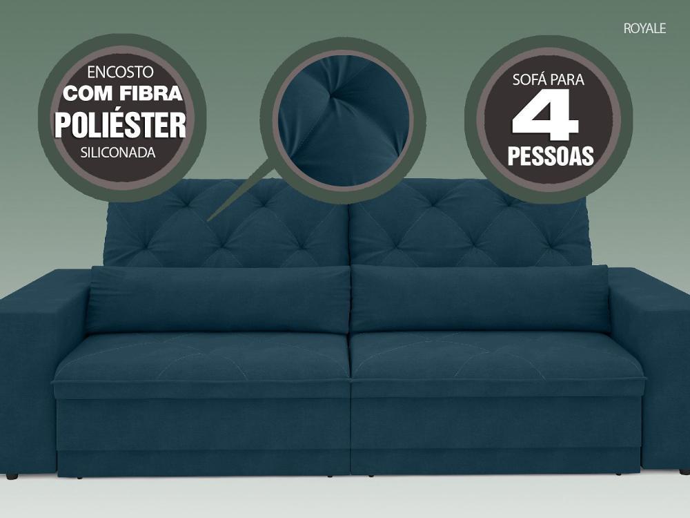 Sofá 4 Lugares Net Royale Assento Retrátil e Reclinável Royal 2,30m (L)