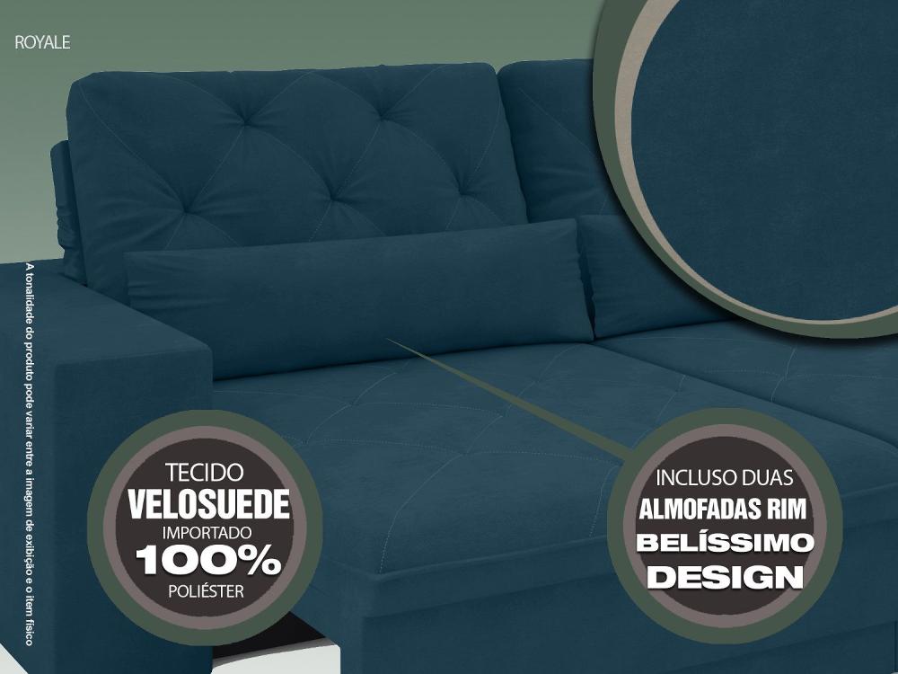 Sofá 4 Lugares Net Royale Assento Retrátil e Reclinável Royal 2,30m (L)