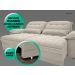 Sofá Bergamo 2,10m Assento Retrátil e Reclinável Velosuede Areia - NETSOFAS