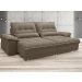 Sofá Bergamo 2,30m Assento Retrátil e Reclinável Velosuede Capuccino - NETSOFAS