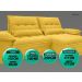 Sofá Bergamo 2,50m Assento Retrátil e Reclinável Velosuede Canário - NETSOFAS