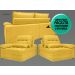 Sofá Bergamo 2,50m Assento Retrátil e Reclinável Velosuede Canário - NETSOFAS