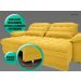 Sofá Bergamo 2,50m Assento Retrátil e Reclinável Velosuede Canário - NETSOFAS