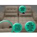 Sofá Bergamo 2,50m Assento Retrátil e Reclinável Velosuede Capuccino - NETSOFAS