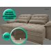 Sofá Bergamo 2,50m Assento Retrátil e Reclinável Velosuede Capuccino - NETSOFAS